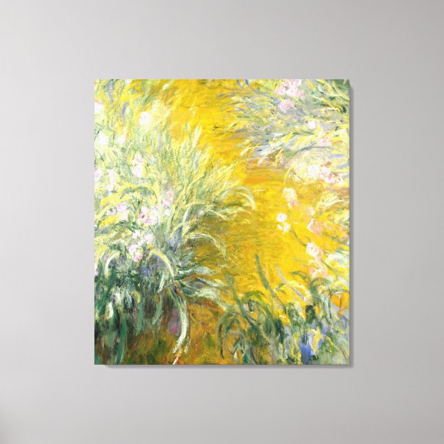 Monet,The Path through the Irises Leinwanddruck (Vorderseite)