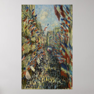 Monet - The Rue Montorgueil In Paris Celebration Poster