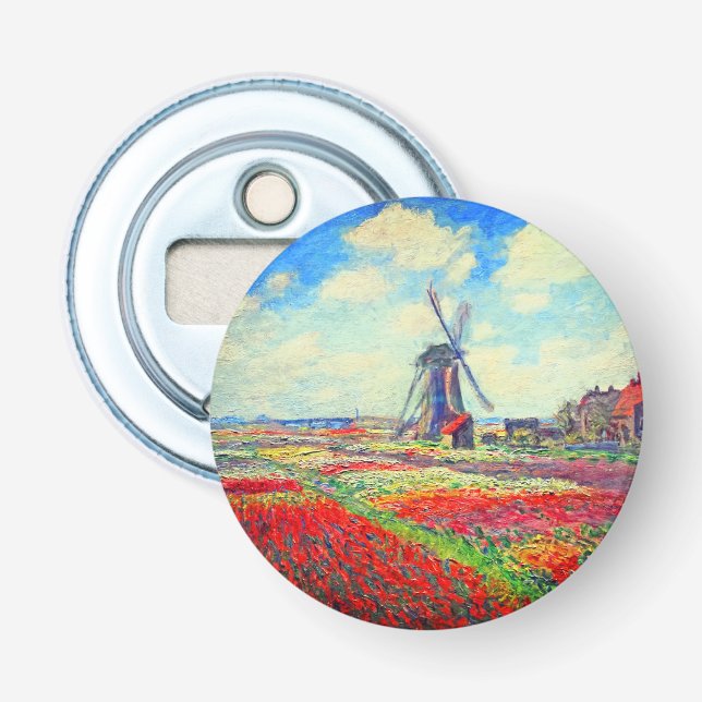 Monet Tulips Windmill Flaschenöffner (Vorderseite)