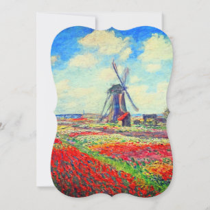 Monet Tulips Windmill Save The Date