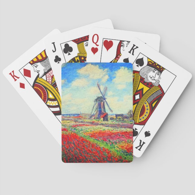Monet Tulips Windmill Spielkarten (Rückseite)