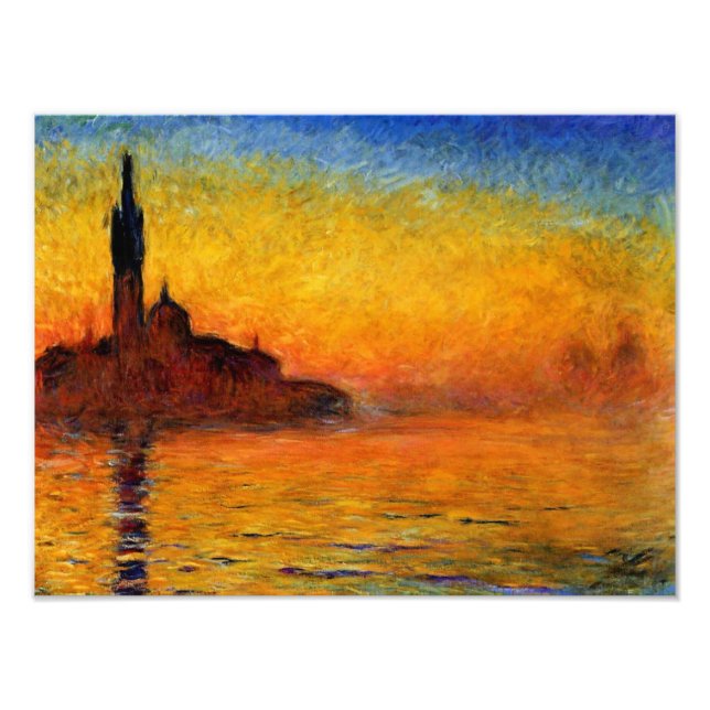 Monet - Twilight Venedig, berühmte Kunst, Fotodruck (Vorne)