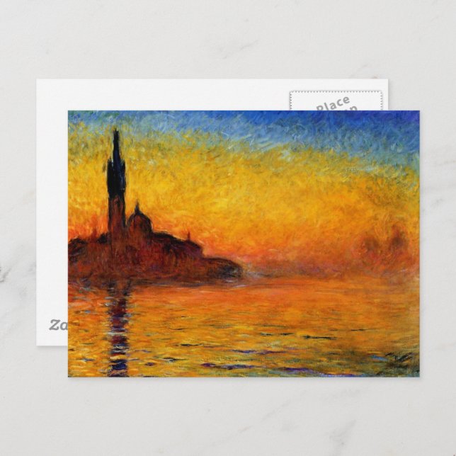 Monet - Twilight Venedig Postkarte (Vorne/Hinten)