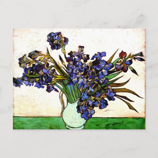 Monet - Vase mit Iren Postkarte (Vorderseite)