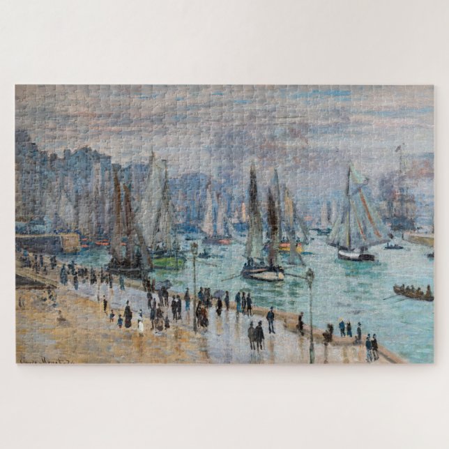 Monet - Verlassend Fischereifahrzeuge des Hafens L (Horizontal)