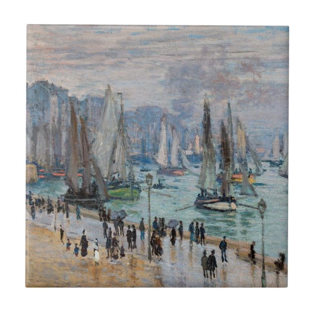 Monet - Verlassend Fischereifahrzeuge des Hafens L Fliese (Vorderseite)