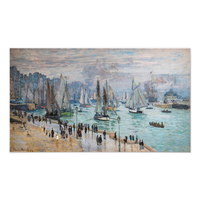 Monet - Verlassend Fischereifahrzeuge des Hafens L Fotodruck (Vorne)