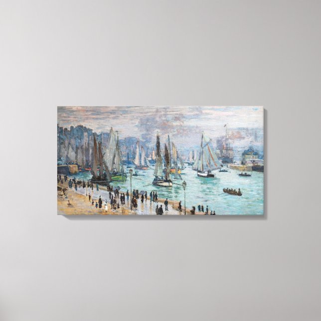Monet - Verlassend Fischereifahrzeuge des Hafens L Leinwanddruck (Vorderseite)