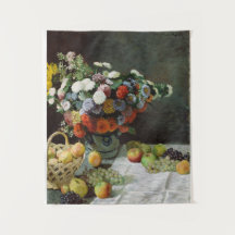 Monet Vintag Stillleben mit Blume und Obst