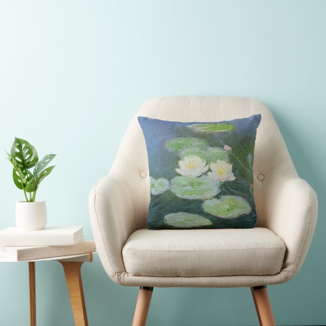 Monet - Wasser Lilien, Abend, Kissen (Stuhl )