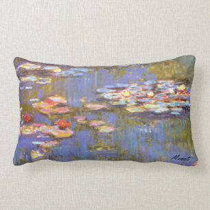 MONET Wasser-Lilien brite-Farbelumbar-Kissen 1916 Lendenkissen