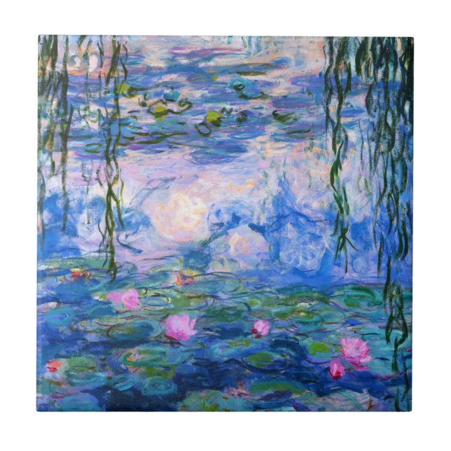 Monet Wasser-Lilien-Fliese Fliese (Vorderseite)