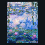 Monet Wasser-Lilien-Notizbuch Notizblock<br><div class="desc">Monet Wasser-Liliennotizbuch. Ölmalerei auf Leinwand ab 1916. Monet malte seinen berühmten Wasserlilienteich besessen während der letzten Jahre seiner Karriere und zeichnete Inspiration vom Licht der Sonne und sein verschiebeneffekt auf das Wasser und die WasserBlumen und das Laub. Diese Malerei kennzeichnet einen vibrierenden Gebrauch von Rosa, Blues und Purpur und macht...</div>