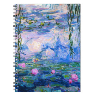 Monet Wasser-Lilien-Notizbuch Notizblock