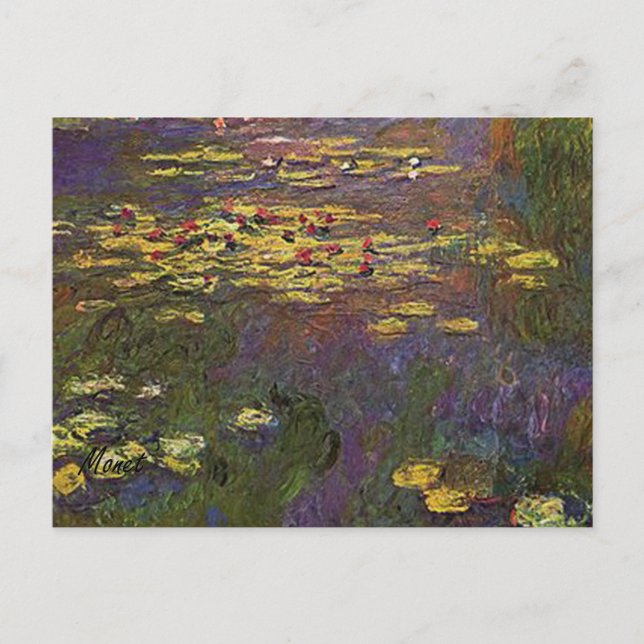 MONET Wasser-Lilien-Postkarte 1920 Postkarte (Vorderseite)