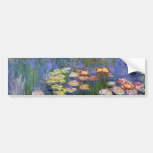 Monet Wasser-Lilien-schöne Kunst (1916) Autoaufkleber