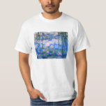 Monet Wasser-Lilien-T - Shirt<br><div class="desc">Monet Wasser-Lilien-T - Shirt. Ölmalerei auf Leinwand ab 1916. Monet malte seinen berühmten Wasserlilienteich besessen während der letzten Jahre seiner Karriere und zeichnete Inspiration vom Licht der Sonne und sein verschiebeneffekt auf das Wasser und die WasserBlumen und das Laub. Diese Malerei kennzeichnet einen vibrierenden Gebrauch von Rosa, Blues und Purpur...</div>