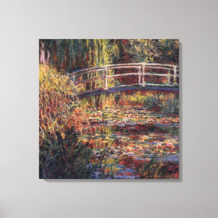 MONET Wasser-Lilien-Teich-Rose dehnte Leinwanddruck