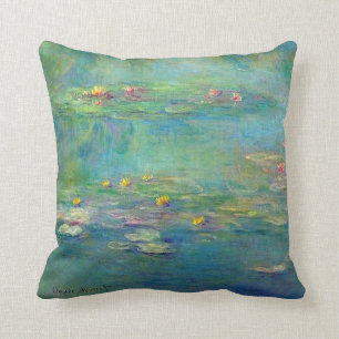 Monet Wasser-Lilien-Wurfs-Kissen Kissen