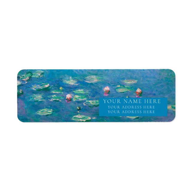 MONET "WASSERLILIEN" FEINSTART-RÜCKKEHR-ADRESSE (Vorne)