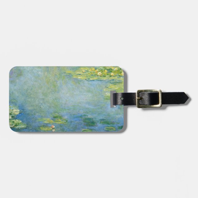 Monet-Wasserlilien Gepäckanhänger (Vorderseite horizontal)