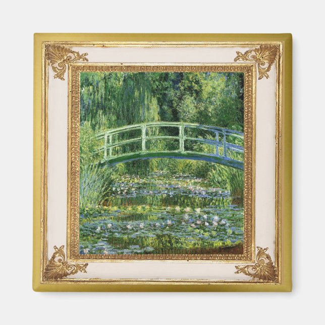 Monet Wasserlilien und Bridge Masterpiece Magnet (Vorne)