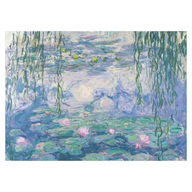 Monet Water Lilie Kunstvoll wandern Tischdecke (Vorderseite (Horizontal))