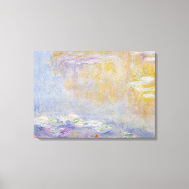 Monet - Water Lilie, Pastellfarben Kunst, Dichtung Leinwanddruck (Vorderseite)