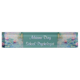 Monet Water Lilien Namensplakette