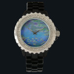 Monet Water Lilies 1906 Armbanduhr<br><div class="desc">Hier sehen Sie Claude Monets Ölgemälde Water Lilies (1906). Ein ruhiges Stillleben des Zusammenspiels von Licht und Reflexion auf schönen Seerosen in einem Teich. Ein großartiges Geschenk für Fans von Impressionismus und französischer Kunst.</div>