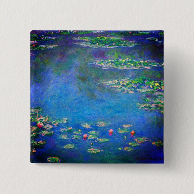 Monet Water Lilies 1906 Button (Vorderseite)