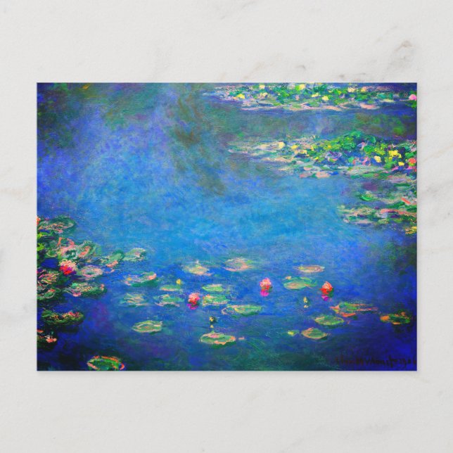 Monet Water Lilies 1906 Postkarte (Vorderseite)