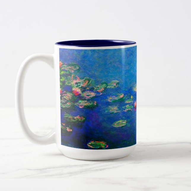 Monet Water Lilies 1906 Zweifarbige Tasse (Links)