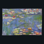 Monet Water Lilies 1916 Küchentuch<br><div class="desc">Monet Water Lilies 1916 Küchenhandtuch. Ölmalerei auf Leinwand aus dem Jahr 1916. Der französische Impressionist Claude Monet ist nach wie vor berühmt und beliebt für die Gemälde der Wasserlilie, die er in seinem Gartenteich in Giverny entwarf. Diese spezielle Wasserlilienmalerei stammt aus dem Jahr 1916 und zeigt Monets Bewegung in Richtung...</div>