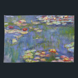 Monet Water Lilies 1916 Küchentuch<br><div class="desc">Monet Water Lilies 1916 Küchenhandtuch. Ölmalerei auf Leinwand aus dem Jahr 1916. Der französische Impressionist Claude Monet ist nach wie vor berühmt und beliebt für die Gemälde der Wasserlilie, die er in seinem Gartenteich in Giverny entwarf. Diese spezielle Wasserlilienmalerei stammt aus dem Jahr 1916 und zeigt Monets Bewegung in Richtung...</div>