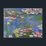 Monet Water Lilies 1916 Postkarte<br><div class="desc">Monet Water Lilies 1916. Ölmalerei auf Leinwand aus dem Jahr 1916. Der französische Impressionist Claude Monet ist nach wie vor berühmt und beliebt für die Gemälde der Wasserlilie, die er in seinem Gartenteich in Giverny entwarf. Diese spezielle Wasserlilienmalerei stammt aus dem Jahr 1916 und zeigt Monets Bewegung in Richtung steigender...</div>