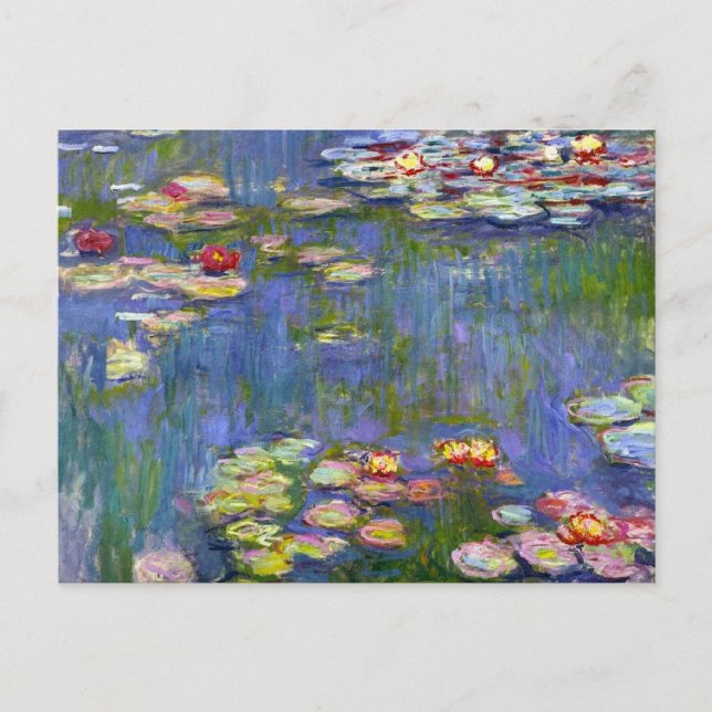 Monet Water Lilies 1916 Postkarte (Vorderseite)