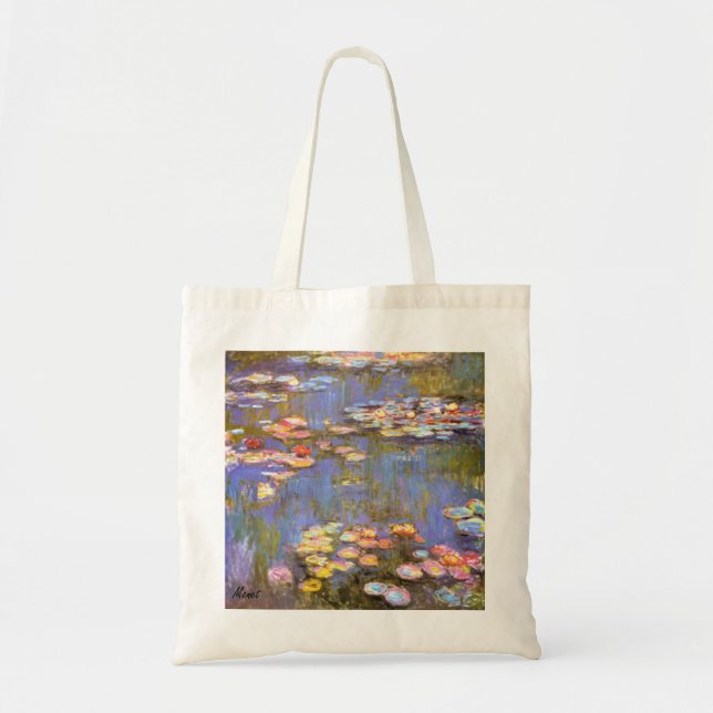 MONET Water Lilies 1916 teintes vives sac fourre-t (Devant)