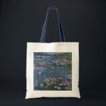 MONET Water Lilies 1916 Tote Bag Marinehandler Tragetasche<br><div class="desc">Der französische Impressionist Claude Monet malte diese Water Lilies - 1916, ursprünglich als Öl auf Leinwand Gemälde aus den Inspirationen seines eigenen Hinterhofs im Frankreich des 20. Jahrhunderts. Als er 76 Jahre alt war, als er diesen Seerosenteich malte, entwickelten Monets Katarakte Fortschritte und änderten seine Farbwahrnehmung. Je schlimmer seine Katarakte...</div>