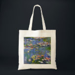 Monet Water Lilies 1916 Tote Bag Tragetasche<br><div class="desc">Monet Water Lilies 1916 Tote-Tasche. Ölmalerei auf Leinwand aus dem Jahr 1916. Der französische Impressionist Claude Monet ist nach wie vor berühmt und beliebt für die Gemälde der Wasserlilie, die er in seinem Gartenteich in Giverny erschaffen hat. Diese spezielle Wasserlilie-Malerei stammt aus dem Jahr 1916 und zeigt Monets Bewegung in...</div>