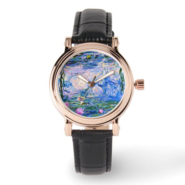 Monet - Water Lilies 1919 Armbanduhr (Vorderseite)