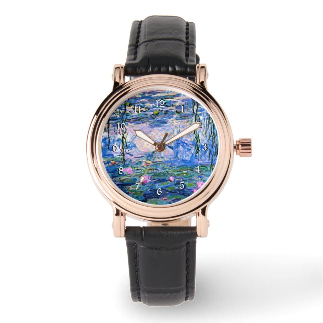 Monet: Water Lilies 1919, berühmtes Bild, Armbanduhr (Vorderseite)