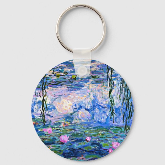 Monet: Water Lilies 1919, berühmtes Bild, Schlüsselanhänger (Vorderseite)