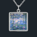 Monet: Water Lilies 1919, berühmtes Bild, Sterling Silberkette<br><div class="desc">Claude Monets berühmtes Bild,  Water Lilies 1919.</div>
