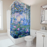 Monet - Water Lilies, 1919 Duschvorhang<br><div class="desc">Water Lilies, 1919, berühmtes Gemälde von Claude Monet</div>