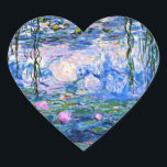 Monet: Water Lilies 1919 Herz-Aufkleber<br><div class="desc">Claude Monet: Water Lilies Red, 1919, Impressionismus Kunstwerk Kaffee Tasse.</div>