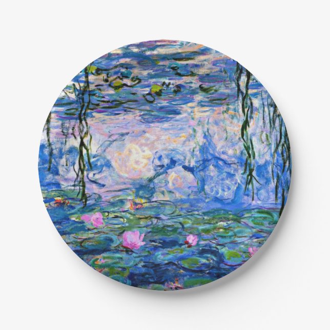 Monet - Water Lilies, 1919 Pappteller (Vorderseite)