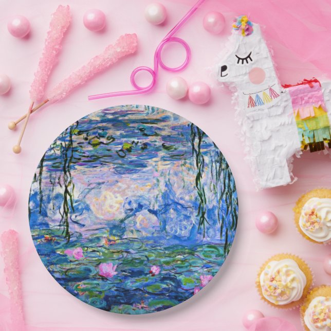 Monet - Water Lilies, 1919, Pappteller (Party)