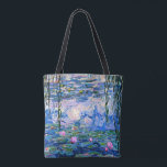 Monet - Water Lilies, 1919, rosa Tasche<br><div class="desc">Claude Monets Gemälde von 1919,  Water LIlies (pink),  Tote Tasche.</div>