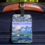 Monet - Water Lilies 1919 Vorlage Gepäckanhänger<br><div class="desc">Claude Monets berühmtes Gemälde,  Water Lilies,  1919,  Template,  bereit,  zu personalisieren. Geben Sie Ihren eigenen Namen/Text anstelle von Virginia ein.</div>